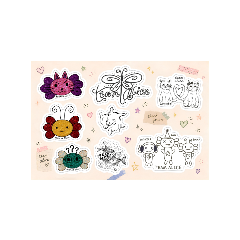 Team Alice - Sticker Sheet
